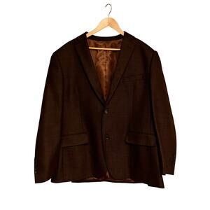 MANTONI 46R Blazer Sports Coat Wool Chocolate WRINKLE RESISTANT Super 140s Italy